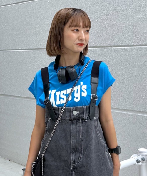 RODEO CROWNS WIDE BOWL(ロデオクラウンズワイドボウル)の「MISTYフレンチスリーブトップス(Tシャツ/カットソー・レディース・ブルー/チャコールグレー/レッド/オフホワイト・FREE)」の21枚目の写真