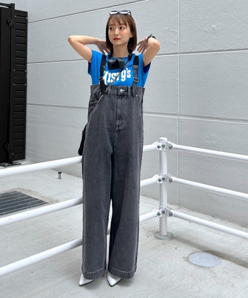 RODEO CROWNS WIDE BOWL(ロデオクラウンズワイドボウル)の「MISTYフレンチスリーブトップス(Tシャツ/カットソー・レディース・ブルー/チャコールグレー/レッド/オフホワイト・FREE)」の22枚目の写真