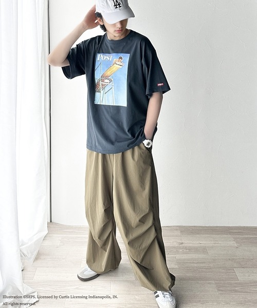 classicalelf(クラシカルエルフ)の「『THE SATURDAY EVENING POST』×クラシカルエルフ 別注グラフィックTシャツ【Boy on High Dive】(Tシャツ/カットソー・レディース・チャコール/ホワイト・MEDIUM/LARGE/X-LARGE/SMALL)」の16枚目の写真
