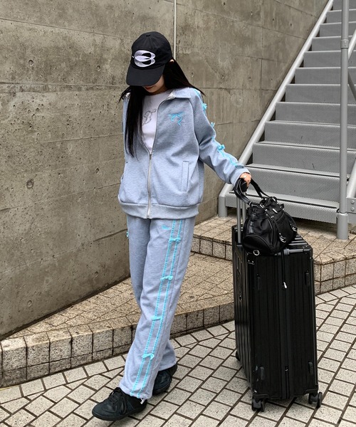 セール】【セットアイテム】ベロアリボン ドロスト付き サイドライン