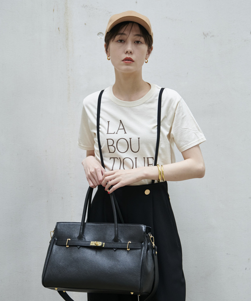 Rouge vif Anna（ルージュヴィフアンナ）の「前後ロゴコンパクトT（Tシャツ/カットソー・レディース・ホワイト/ライトベージュ・フリー）」の3枚目の写真