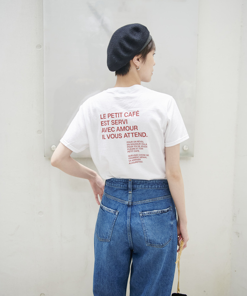 Rouge vif Anna（ルージュヴィフアンナ）の「前後ロゴコンパクトT（Tシャツ/カットソー・レディース・ホワイト/ライトベージュ・フリー）」の13枚目の写真