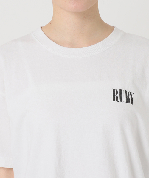 AP STUDIO（エーピーストゥディオ）の「WATER’S WHITE RUBY Print TEE（Tシャツ/カットソー・レディース・グリーン/ホワイト/カーキ・FREE）」の5枚目の写真