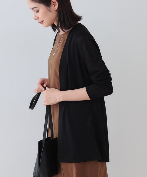 INDIVI(インディヴィ)の「【洗える/シアーストライプ柄】着流しジャージカーディガン(カーディガン/ボレロ・レディース・ライトグレー系3/グレー系その他4/ホワイト/ブラック/ブルー・05/13/15 /19/34/38)」の22枚目の写真