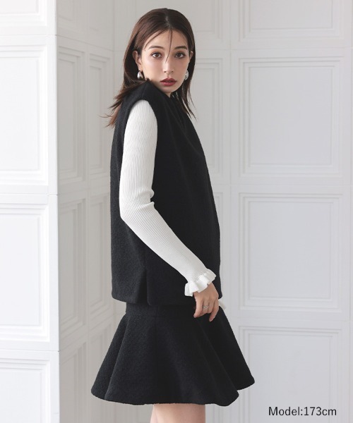 DONOBAN（ドノバン）の「ブークレベスト（ベスト・レディース・ブラック/アイボリー/グレー・F）」の11枚目の写真