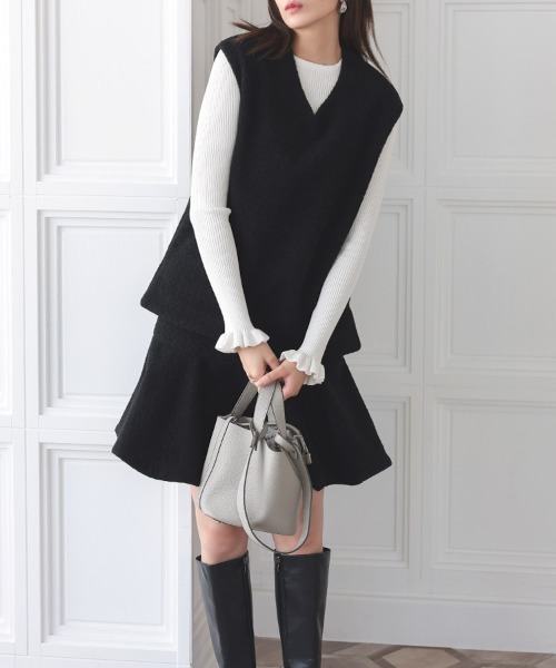 DONOBAN（ドノバン）の「ブークレベスト（ベスト・レディース・ブラック/アイボリー/グレー・F）」の14枚目の写真