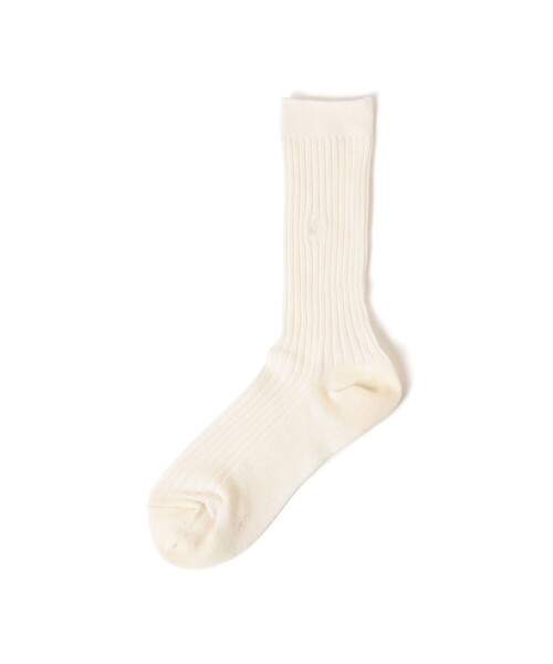 Demi-Luxe BEAMS(デミルクス ビームス)の「AK+1 / ロゴ リブソックス(ソックス/靴下・レディース・オフホワイト/グレー/ブラウン系その他3/グリーン/レッド・ONE SIZE)」の9枚目の写真