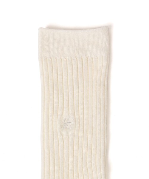 Demi-Luxe BEAMS(デミルクス ビームス)の「AK+1 / ロゴ リブソックス(ソックス/靴下・レディース・オフホワイト/グレー/ブラウン系その他3/グリーン/レッド・ONE SIZE)」の10枚目の写真