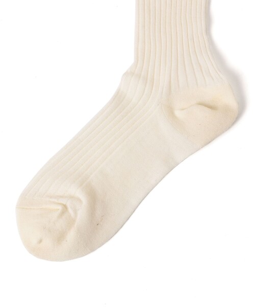 Demi-Luxe BEAMS(デミルクス ビームス)の「AK+1 / ロゴ リブソックス(ソックス/靴下・レディース・オフホワイト/グレー/ブラウン系その他3/グリーン/レッド・ONE SIZE)」の11枚目の写真
