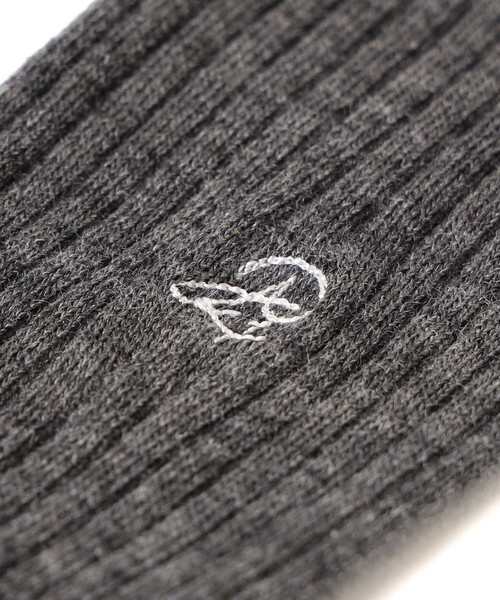 Demi-Luxe BEAMS(デミルクス ビームス)の「AK+1 / ロゴ リブソックス(ソックス/靴下・レディース・オフホワイト/グレー/ブラウン系その他3/グリーン/レッド・ONE SIZE)」の16枚目の写真