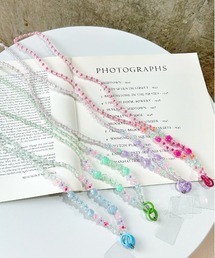 thank U more（サンキューモア）の「カラフル ビーズ スマホ ショルダー（スマホグッズ・レディース）」