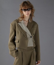 PRANK PROJECT | 【24AUTUMN PRE ORDER】ダブルカラーショートジャケット / Double Collar Short Jacket(テーラードジャケット)