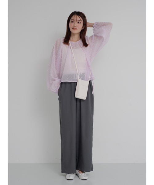 JUMELLE（ジュメロ）の「sheer pin dot blouse（シャツ/ブラウス・レディース・ベージュ/ピンク・FREE）」の15枚目の写真