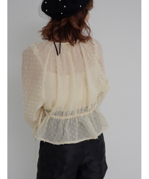 JUMELLE（ジュメロ）の「sheer pin dot blouse（シャツ/ブラウス・レディース・ベージュ/ピンク・FREE）」の18枚目の写真