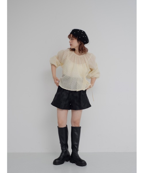 JUMELLE（ジュメロ）の「sheer pin dot blouse（シャツ/ブラウス・レディース・ベージュ/ピンク・FREE）」の21枚目の写真