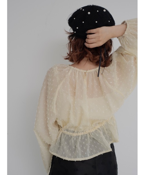 JUMELLE（ジュメロ）の「sheer pin dot blouse（シャツ/ブラウス・レディース・ベージュ/ピンク・FREE）」の17枚目の写真