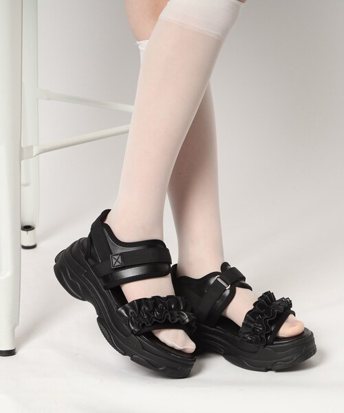 cs T&P（シーエスティーアンドピー）の「厚底フリルスポサン（サンダル・レディース・ベージュ/ホワイト/ブラック・S/M/L/LL/XL）」の21枚目の写真