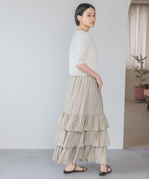 A part by(アパートバイ)の「FROZZEEニットカーディガン(カーディガン/ボレロ・レディース・ネイビー/ブラック系その他2/グリーン/アイボリー・FREE)」の8枚目の写真