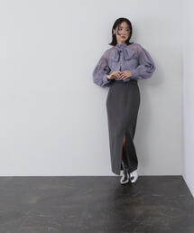 NATURAL BEAUTY BASIC | ◇サイドベンツナロースカート(スカート)