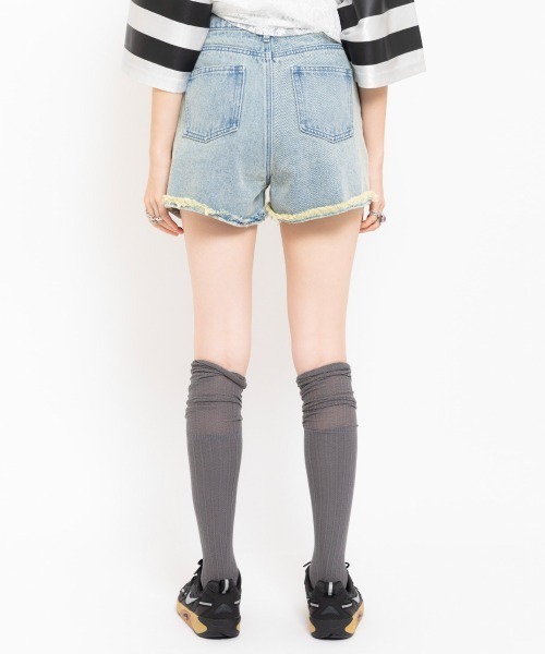 【セール】atmos pink Chemical Washed Short Jeans / アトモス ピンク ケミカル ウォッシュ ショート ジーンズ（その他パンツ）｜atmos pink（アトモスピンク）
