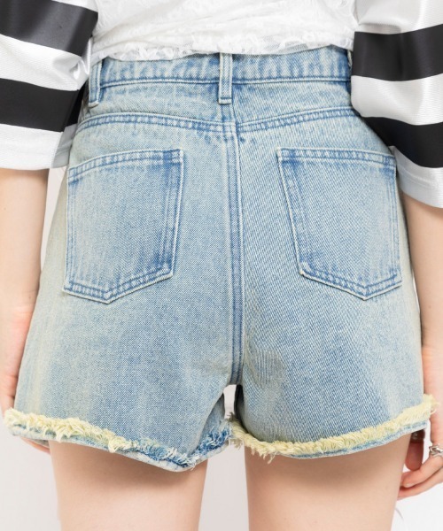 【セール】atmos pink Chemical Washed Short Jeans / アトモス ピンク ケミカル ウォッシュ ショート ジーンズ（その他パンツ）｜atmos pink（アトモスピンク）