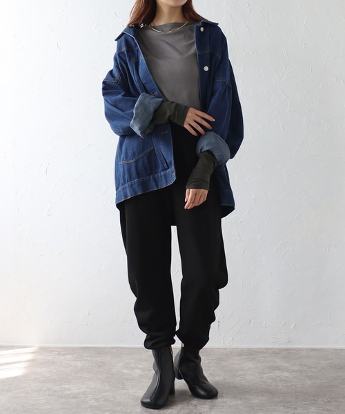 トップス Bonjour ボンジュールサガン BONJOUR SAGAN タックロングスリーブ