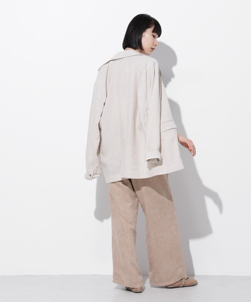 Apo(s)ture(アポスチャー)の「ARIA-004/フェイクスエードドロストワイトパンツ(その他パンツ・レディース・ベージュ/グリーン/グレー/ブラック・XS/S/M/L/XL)」の5枚目の写真