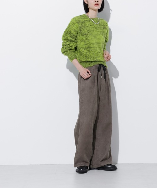 Apo(s)ture(アポスチャー)の「ARIA-004/フェイクスエードドロストワイトパンツ(その他パンツ・レディース・ベージュ/グリーン/グレー/ブラック・XS/S/M/L/XL)」の20枚目の写真