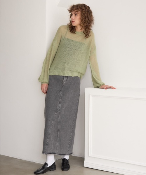 Formeque(フォルミーク)の「デニムタイトスカート(デニムスカート・レディース・ブルー/ブラック・SMALL/MEDIUM)」の18枚目の写真