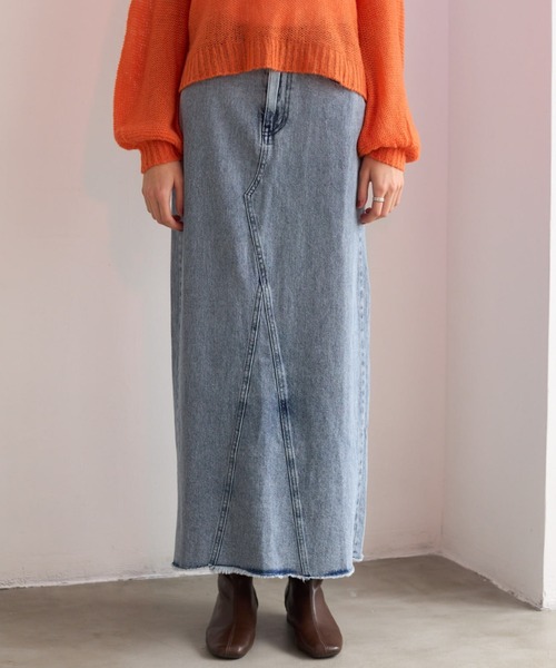 Formeque(フォルミーク)の「デニムタイトスカート(デニムスカート・レディース・ブルー/ブラック・SMALL/MEDIUM)」の9枚目の写真