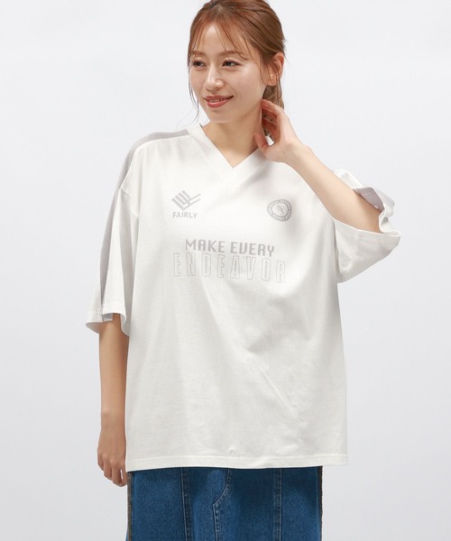 LAKOLE（ラコレ）の「アソートゲームプリントＴ / 142963（Tシャツ/カットソー・レディース・オフホワイト/ブラック/ボルドー・FREE）」の2枚目の写真