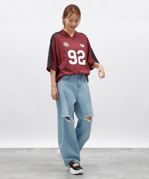 LAKOLE（ラコレ）の「アソートゲームプリントＴ / 142963（Tシャツ/カットソー・レディース・オフホワイト/ブラック/ボルドー・FREE）」の12枚目の写真