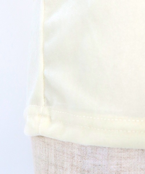 BLUEEAST(ブルーイースト)の「ベロアクルーネックカットソー(Tシャツ/カットソー・レディース・ネイビー/アイボリー/ブラック/モカ/ダークオレンジ/ブラウン・MEDIUM)」の19枚目の写真