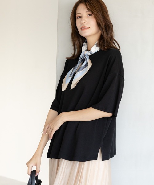 Elura（エルーラ）の「＜接触冷感＞ひやっとタッチベーシックTシャツ/138093（Tシャツ/カットソー・レディース・グリーン系その他/ブラック/グレー/ホワイト・MEDIUM/SMALL/LARGE）」の6枚目の写真