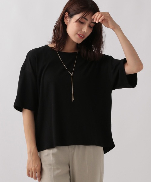 Elura（エルーラ）の「＜接触冷感＞ひやっとタッチベーシックTシャツ/138093（Tシャツ/カットソー・レディース・グリーン系その他/ブラック/グレー/ホワイト・MEDIUM/SMALL/LARGE）」の10枚目の写真