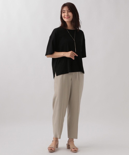 Elura（エルーラ）の「＜接触冷感＞ひやっとタッチベーシックTシャツ/138093（Tシャツ/カットソー・レディース・グリーン系その他/ブラック/グレー/ホワイト・MEDIUM/SMALL/LARGE）」の12枚目の写真