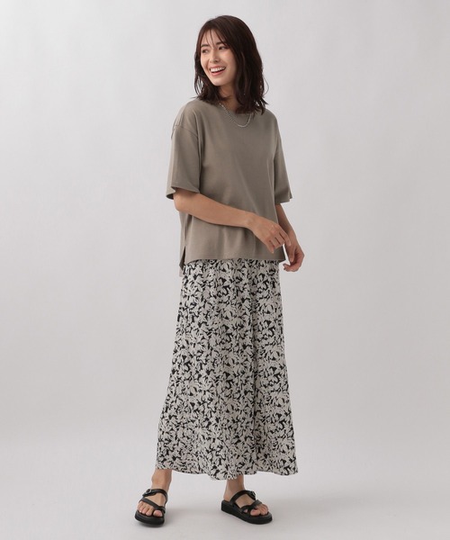 Elura（エルーラ）の「＜接触冷感＞ひやっとタッチベーシックTシャツ/138093（Tシャツ/カットソー・レディース・グリーン系その他/ブラック/グレー/ホワイト・MEDIUM/SMALL/LARGE）」の21枚目の写真