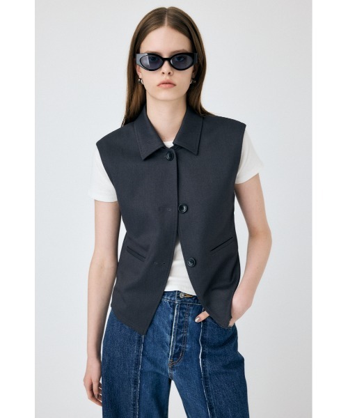 MOUSSY（マウジー）の「SINGLE COLLAR ベスト（ベスト）」 - WEAR