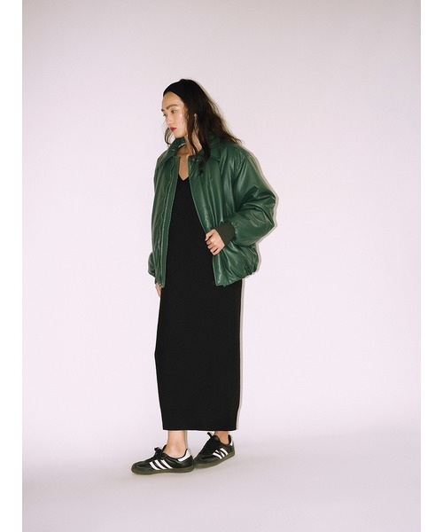 null.（ヌル）の「PUFFYエコレザーブルゾン（ブルゾン）」 - WEAR