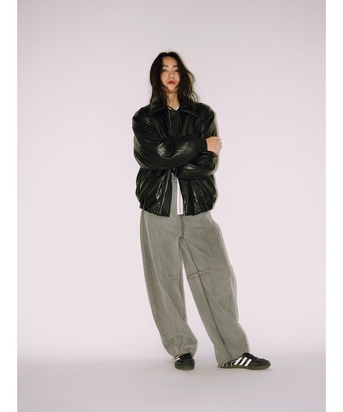 【null. 】PUFFYエコレザーブルゾン null.（ヌル）の「PUFFYエコレザーブルゾン（ブルゾン）」 - WEAR