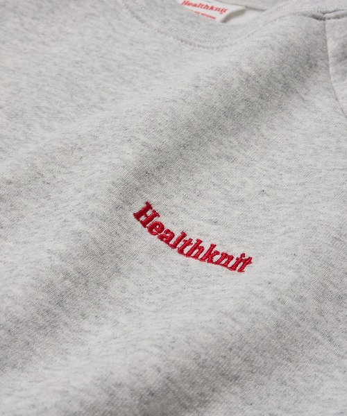 Healthknit】Classic Sweat Crew L/S w/Logo Enmbroidery / クルー