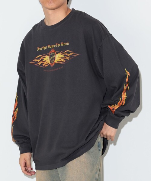 BEAMS HEART（ビームスハート）の「ワイルド プリント ロングスリーブ Tシャツ（Tシャツ/カットソー・メンズ・チャコールグレー/ブラック系その他4・SMALL/MEDIUM/LARGE）」の2枚目の写真