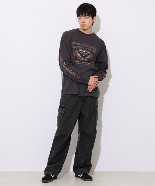 BEAMS HEART（ビームスハート）の「ワイルド プリント ロングスリーブ Tシャツ（Tシャツ/カットソー・メンズ・チャコールグレー/ブラック系その他4・SMALL/MEDIUM/LARGE）」の3枚目の写真