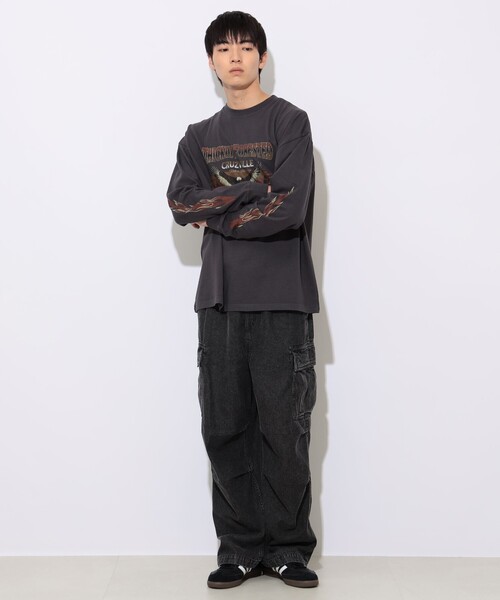 BEAMS HEART（ビームスハート）の「ワイルド プリント ロングスリーブ Tシャツ（Tシャツ/カットソー・メンズ・チャコールグレー/ブラック系その他4・SMALL/MEDIUM/LARGE）」の4枚目の写真