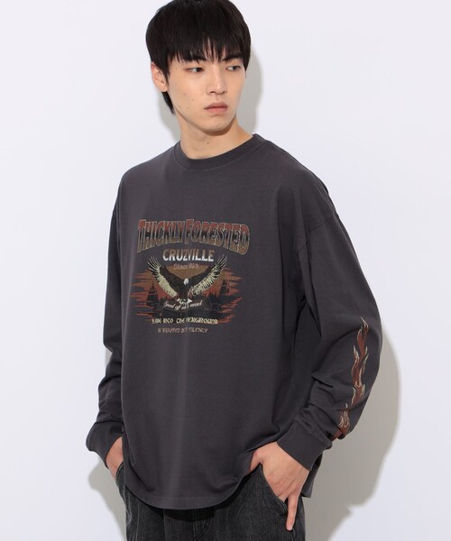 BEAMS HEART（ビームスハート）の「ワイルド プリント ロングスリーブ Tシャツ（Tシャツ/カットソー・メンズ・チャコールグレー/ブラック系その他4・SMALL/MEDIUM/LARGE）」の5枚目の写真