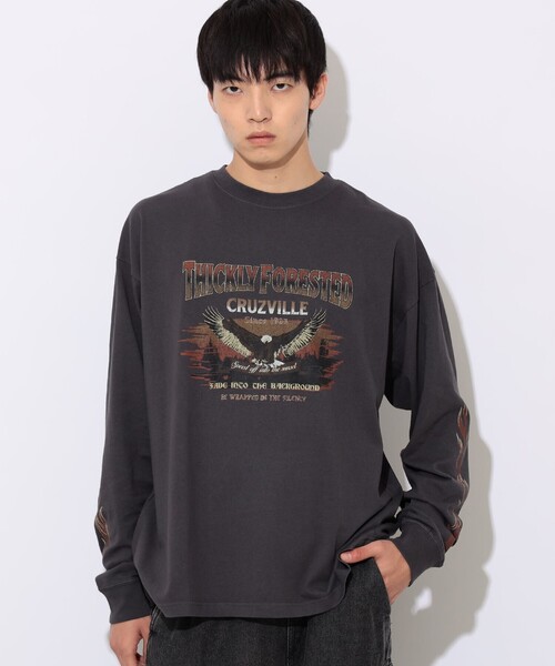 BEAMS HEART（ビームスハート）の「ワイルド プリント ロングスリーブ Tシャツ（Tシャツ/カットソー・メンズ・チャコールグレー/ブラック系その他4・SMALL/MEDIUM/LARGE）」の6枚目の写真