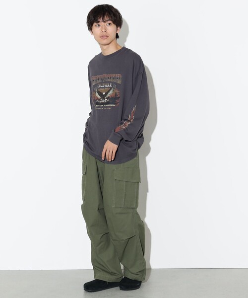 BEAMS HEART（ビームスハート）の「ワイルド プリント ロングスリーブ Tシャツ（Tシャツ/カットソー・メンズ・チャコールグレー/ブラック系その他4・SMALL/MEDIUM/LARGE）」の7枚目の写真