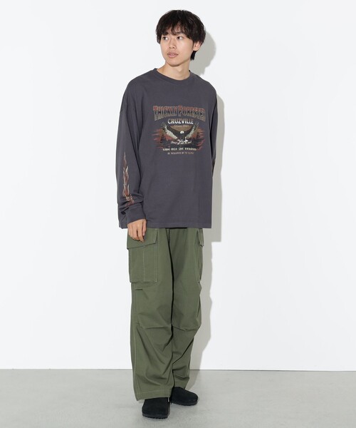 BEAMS HEART（ビームスハート）の「ワイルド プリント ロングスリーブ Tシャツ（Tシャツ/カットソー・メンズ・チャコールグレー/ブラック系その他4・SMALL/MEDIUM/LARGE）」の8枚目の写真