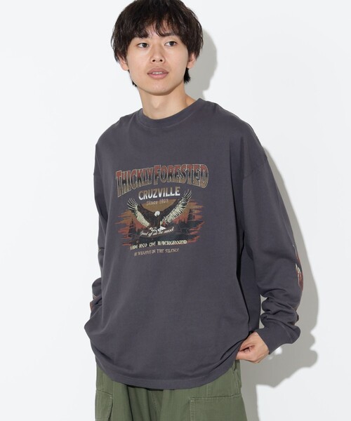 BEAMS HEART（ビームスハート）の「ワイルド プリント ロングスリーブ Tシャツ（Tシャツ/カットソー・メンズ・チャコールグレー/ブラック系その他4・SMALL/MEDIUM/LARGE）」の9枚目の写真