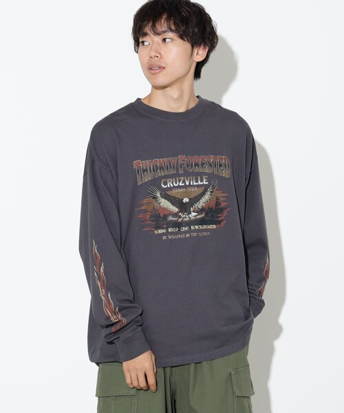 BEAMS HEART（ビームスハート）の「ワイルド プリント ロングスリーブ Tシャツ（Tシャツ/カットソー・メンズ・チャコールグレー/ブラック系その他4・SMALL/MEDIUM/LARGE）」の11枚目の写真